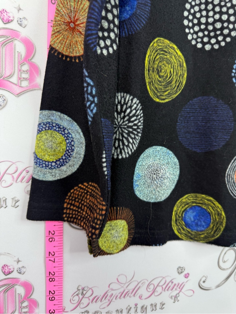 FRILLI EXCHANGE shirt Black Long-Sleeve Dot-Pattern Tee - Picture 3 of 8